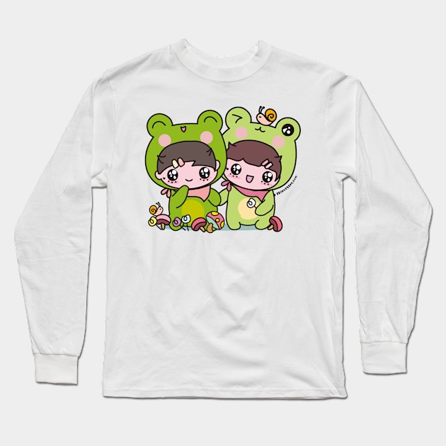 cute frog, cosplay frog, kawaii frog cartoon Long Sleeve T-Shirt by princessmi-com